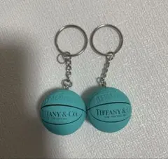 【即購入可】ティファニーブルーバスケットボールキーホルダー【2個セット】