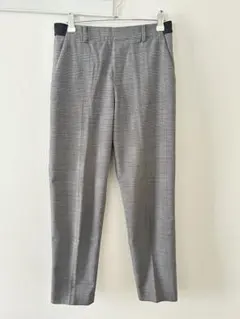 ユニクロ アンクルパンツ M グレー グレンチェック レディース