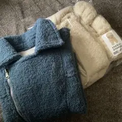 ボアフリースジャケット　くま耳フード付きマフラー