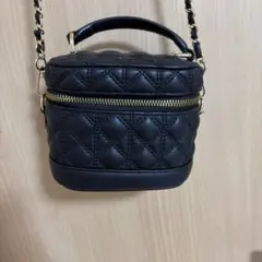 RANDA キルティング バニティ ショルダーバッグ ブラック