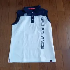 H-265　白☓紺 NEW BALANCE GOLFノースリーブレディスM（1）