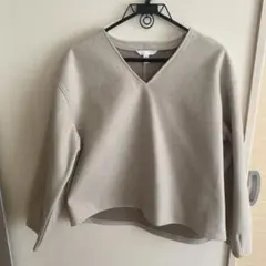 七分袖 カットソー レディース 美品 ベージュ
