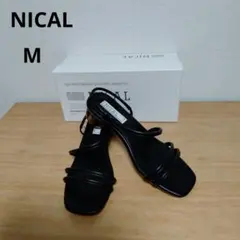 NICAL ニカル　ブラック　黒 ストラップクリアヒールサンダル M　伊勢丹のサムネイル