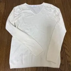 アズール　BY MOUSSY ホワイト　Vセーター