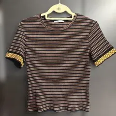 ZARA WOMAN ボーダー 半袖　Lのサムネイル