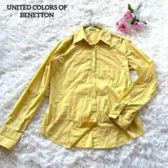ユナイテッドカラーズオブベネトン　長袖シャツ　イエロー【S】ブラウス