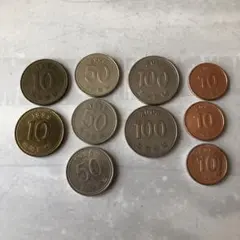 レア 韓国コイン 9枚セット｜500ウォン 100ウォン 50ウォン 10ウォン