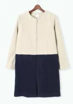 テチチ ウールモッサ ノーカラーコート 新品