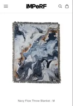 iMPeRF Navy Flow Throw Blanket M