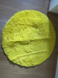 イエロー 円形ラグ