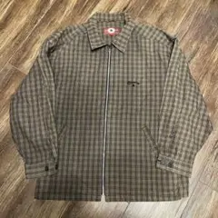 90s コンバース　スイングトップ　カバーオール　チェック　ブラウン　レトロ