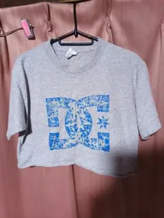 y2k DC SHOES クロップド丈 Tシャツ グレー スケーター 平成ギャル