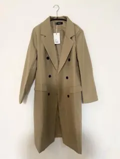 未使用 トレンチコート ダブルブレスト　ベージュ