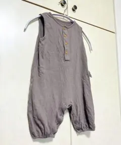 UNIQLO BABY ノースリーブ ロンパース 80cm ブラウン