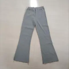 WEGO リブフレアパンツ グレーのサムネイル