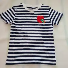 ストライプ柄 Tシャツ 120cm　はらぺこあおむし