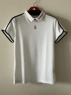 ハ*ん様 〔美品〕MONCLER ワッペンロゴ　S トリコ　ホワイト ポロシャツ 美品〕MONCLER ワッペンロゴ S トリコ ホワイト ポロシャツ 2S32