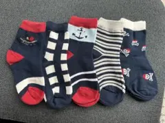 ネイビーキッズ靴下5足セット