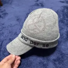 アンパスィ　ニットキャップ　グレー　美品