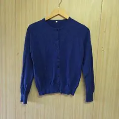 TOPVALUブルー Mサイズ ボタン付きカーディガンのサムネイル