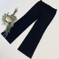 極美品《DKNY》ストレッチパンツ ストレート ブラック オフィス フォーマル◎