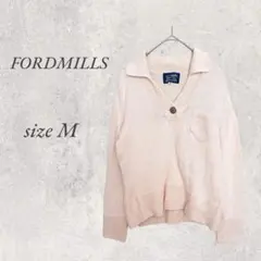 フォードミルズ/ショールカラー長袖セーター/M/パステルピンク/シェル/2391のサムネイル
