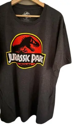 ジュラシック・パーク Tシャツ ダークグレー　2XL ムービーT