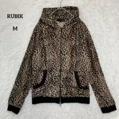 RUBIK ルービック ヒョウ柄パーカー M ジップアップ