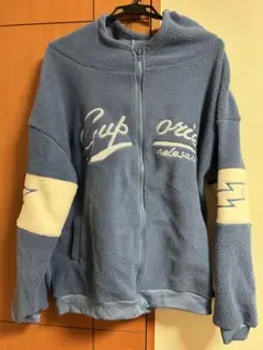 フリースジャケット 青 フルジップ