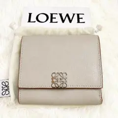 ❤️ロエベ❤️アナグラム トライフォールドウォレット ライトゴースト