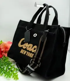 COACH カーゴ トートバッグ 2ウェイブラック◇現行モデル／超美品