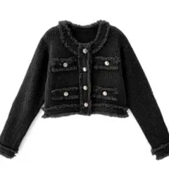 GRL フリンジショート丈ニットカーディガン dr482