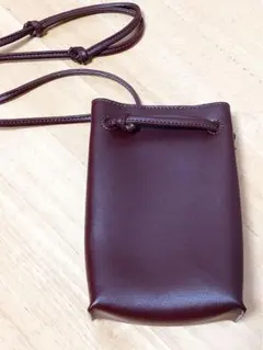 【美品】スローブイエナ　ミニポシェット バーガンディ ボルドー色