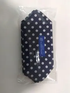 ネイビー 水玉模様 ポーチ