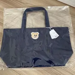 フェイラー オールドテディ ワッペントートバッグ ネイビー 大