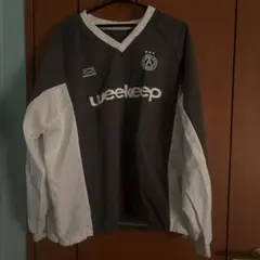 y2k トレーナー　韓国　プリントVネックゲームシャツ　ナイロンシャツ