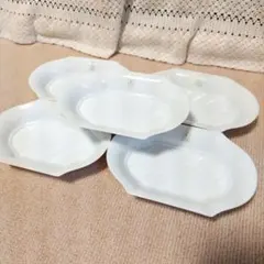 器館　大洲陶器　白磁　ケーキ皿　取り皿　5枚セット