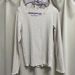 earthmusic&ecology アイボリー 長袖トップス