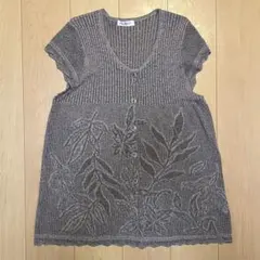 DU-RO-SET 半袖ボタン付きカーディガン