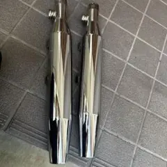 スポーツスター '14～'21北米マフラー　バロニーカットパンチアウト20mm 空冷スポーツスター用（XL）の北米マフラー（14mmパンチアウト加工済）