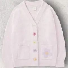 新品未使用 韓国 ソウル限定 ジェラートピケ カーディガン 花柄 ピンク