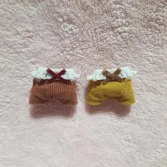 赤ちゃんお洋服　コーデュロイサロペット２着セット　テラコッタ•イエロー