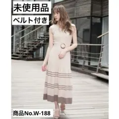 【未使用品】リップサービス　ノースリーブ　ニットワンピース　ベルト付き　Sサイズ