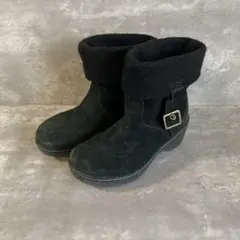 crocs（24cm）ムートンブーツ/黒/ブラック/ファーのサムネイル