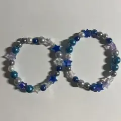 ブレスレット 青 2個セット