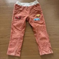クレードスコープ　オレンジ 車刺繍 ロングパンツ 100