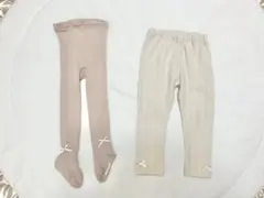 【セット価格】赤ちゃん本舗 ベビー タイツ レギンス リボン 90cm 95cm