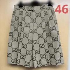 GUCCI ジャンボ GG ロゴ ベージュ グッチ ハーフパンツ 46 ショートのサムネイル