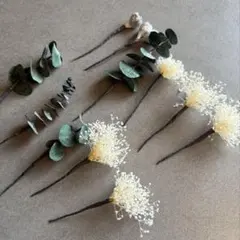 ドライフラワー　髪飾り　ヘッドドレス プリザーブドフラワー 結婚式