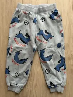 美品　H&M エイチアンドエム　パンツ　裏起毛　犬　サッカー　サイズ100
